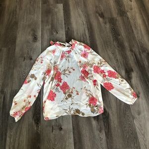 MISA Los Angeles THEA IVORY FLORAL BLOUSE SMALL